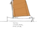 Vela fissa da lugger senza boma.