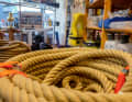 There are hemp ropes in the next but one aisle.