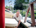Boat builder Tobias van Kooij had plenty to do, but also a lot of fun.