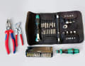 Mechanics and metal: The basic first-aid kit: screwdriver and Allen key bits, combination pliers.