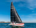The hull shapes, with their bulbous bow, help the boat to plane. The lines are a matter of taste.