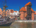 Gdańsk’s landmark: the Crane Gate on the Motława River served as a city gate, a goods crane and a symbol of economic power.