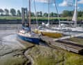 In many harbours, the yachts are now mostly moored in the silt.