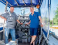 Sven Hagedorn e Peter Ruland al timone del “Big Foot”.