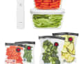 Vacuum-sealing kit for food.