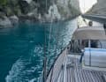 Transiting the Corinth Canal requires a cruising speed of around 5 knots. Yachts without a sufficiently powerful engine must be towed through the narrow passage.