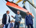 Shipyard manager Jan Brügge, design engineer Martin Menzner and materials scientist Prof Alexander Pfriem (from left to right)