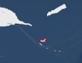 However, according to the sailing instructions, the restricted area (red) should have been passed on the other side, as the majority of the field did