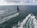 A fast-paced race: Thomas Coville's "Sodebo Ultim 3" starts the new Arkea Ultim Challenge here