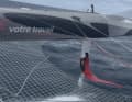 Le foil cassé d'Anthony Marchand : selon les navigateurs, on ne sait généralement pas par quoi ils sont touchés. Les chercheurs estiment toutefois que dans 99 pour cent des cas, il s'agit de baleines.