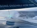 Anthony Marchands Blick übers Deck von "Actual Ultim 3" auf den Südmeer-Horizont