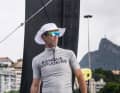 Le skipper de "Banque Populaire XI" Armel Le Cléac'h à Rio de Janeiro lors de sa deuxième escale forcée