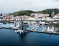 "Maxi Edmond de Rothschild" at the pit stop in Horta