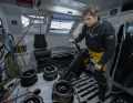Charlie Dalin at work below deck