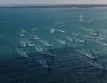 Une impressionnante image du départ de la Route du Rhum 2022.