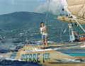 Florence Arthaud konnte die Route du Rhum 1990 als einzige Frau gewinnen.