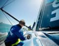 Mit einem guten Start legte Team Holcim – PRB mit Skipper Escoffier die Basis zur Führung nach zwei Tagen auf Etappe drei