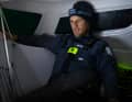 Lo skipper di "Biotherm" Paul Meilhat in un breve momento di tranquillità