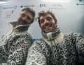 Boris Herrmann says these jumpers warm the soul. They are certainly cosy in the Southern Ocean too. On-board reporter Antoine Auriol wears the jumper, as does the entire crew