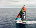 Drone image of "Malizia - Seaexplorer" on stage three
