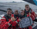 Les heureux vainqueurs du Cap Horn de l'équipe Malizia