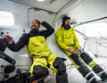 Skipper Kevin Escoffier and Sam Goodchild after the Cape Horn Passage
