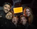 Team Malizias Rekord-Quartett und An-Bord-Reporter Antoine Auriol