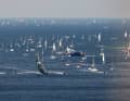 Auf der Förde waren beim Kieler Fly-by Boote bis zum Horizont zu sehen