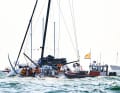 Kollision zwischen 11th Hour Racing und "Guyot" kurz nach dem Start der letzten Ocean-Race-Etappe