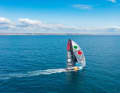 A panoramic shot of "Malizia - Seaexplorer" in the final spurt of the circumnavigation