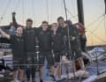 Team Malizia exulte après avoir franchi la ligne d'arrivée de l'étape 1 à Mindelo et se classe troisième pour son entrée en lice dans l'Ocean Race.