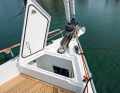 Moody DS 41: The Moody is the only boat in the comparison to offer a proper sail load as standard. The anchor locker in front can be accessed through a watertight hatch if necessary