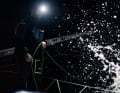 "Biotherm"-Segler Anthony Marchand bei Nacht an Deck