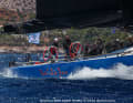 Márton Józsa at the helm of his 60-foot boat, the “Wild Joe”, which reached a speed of 27 knots during the race thanks to its DSS foil.