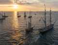 Fantastic shots of the traditional sailing ships in the evening light