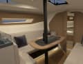 Su richiesta, il cantiere navale installa una paratia tra il salone e la prua.