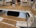 Because not only the sternpost opens, but also part of the aft deck, a sophisticated mimicry, hydraulics and two additional servomotors in the hinge are required. It's a good thing that Nautor knows something like this from its superyacht programme