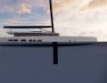Large turning radius: The keel extends from 3.7 metres to 9.5 metres.