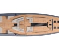 The horizon in view: The deck layout offers versatile lounge and seating areas. The Terrace-of-the-Sea surprises with XL loungers.