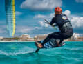 Le kiter Flo Gruber en action