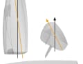 Asymmetrical: In this position, the wide aft section shifts more to leeward. The centre of the waterline and the midship line are no longer on top of each other, the yacht luffs to windward