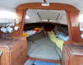 The interior is spartan due to the slim hull