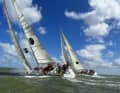 The field is now heading for Great Britain, here the "Spirit of Helsinki" and "Outlaw"