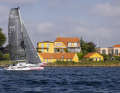 The trimarans also make for impressive images at the regatta...