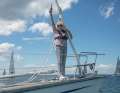 La présidente de la DSV Mona Küppers a donné le coup d'envoi de la classique Rund Bornholm