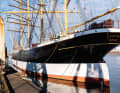 Hamburg at the stern: The perfectly restored "Peking" after returning to her hometown.