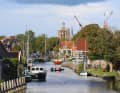 View from the lock inland to Workum.