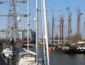 Traditional ships before the start of the season in Lelystad.