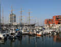 The Passat harbour with the "Passat" in the background.