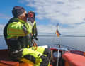 Binoculars are indispensable when navigating the Inarijärvi.